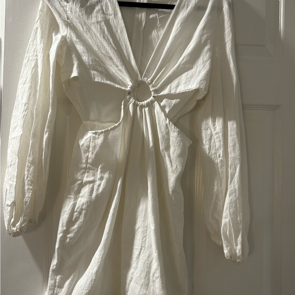 White Long Sleeve Dress